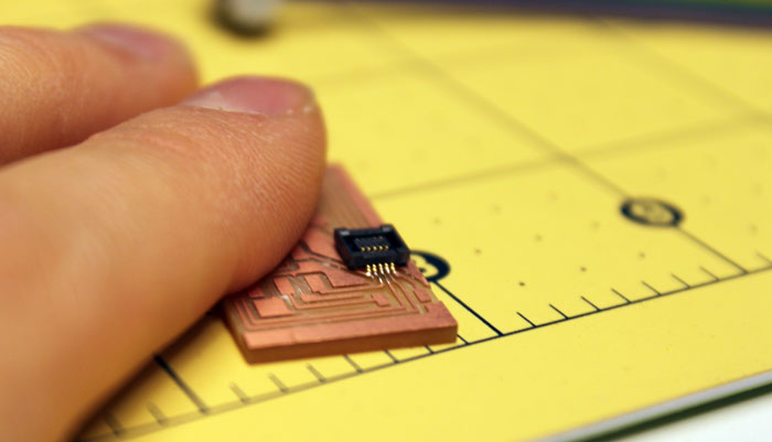 9 mil pads on the LCD SMD connector