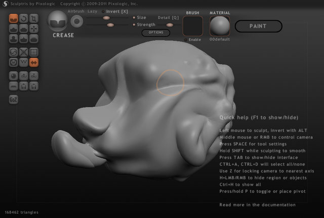 Sculptris only lets you export files in .OBJ so I had to download and convert the file into .STL in MeshLab which was actually pretty easy to do .