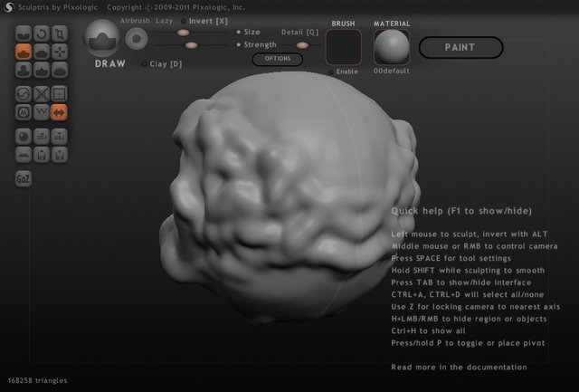 Sculptris only lets you export files in .OBJ so I had to download and convert the file into .STL in MeshLab which was actually pretty easy to do .