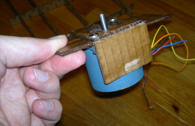 Cardboard Motor Mount Hardened