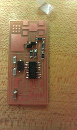 partially soldered board