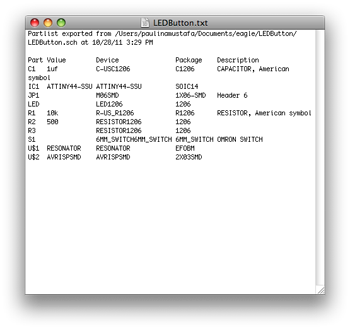 bill of materials