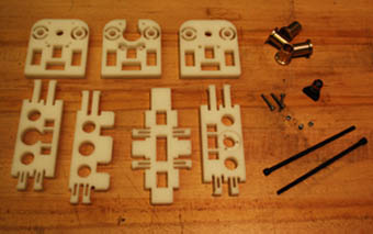 all the parts needed to assemble the neck