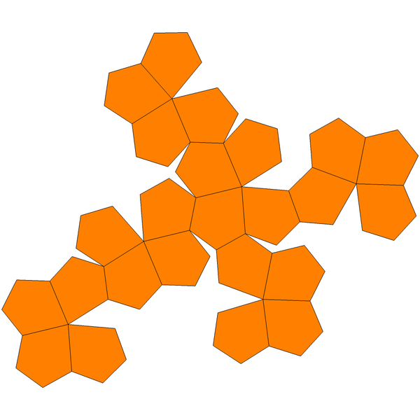 Pentagonal Icositetrahedron Unfolded