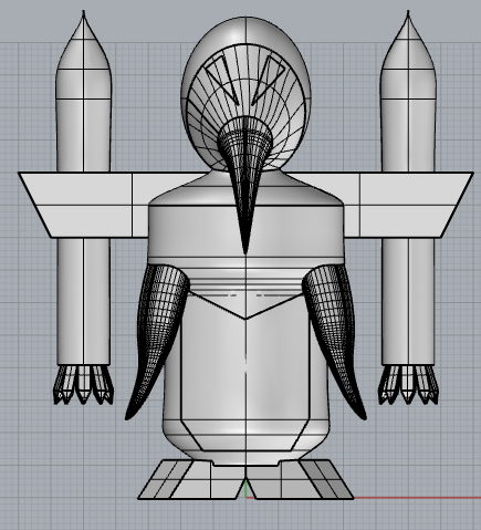 Front of the cad model