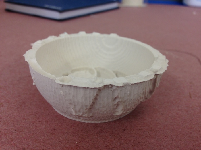 Side of the casted bowl