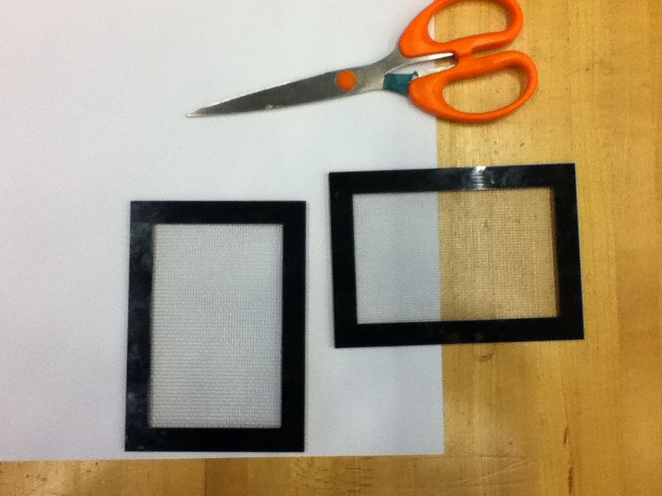 Two metal grates