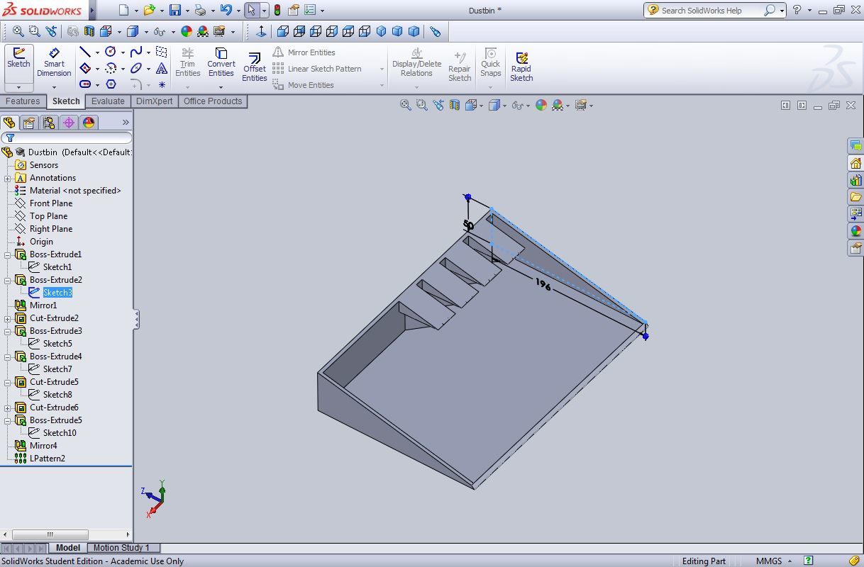 Working in SolidWorks