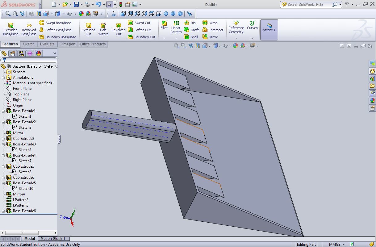 Working in SolidWorks
