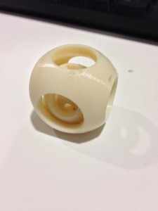 Hallowed Cut Jade Ball 3D Printed