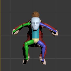 Rigging the model with a skeleton for animation.
