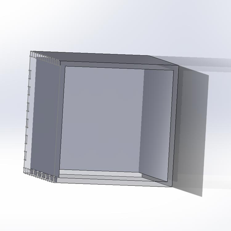 SolidWorks assembly of the cube.