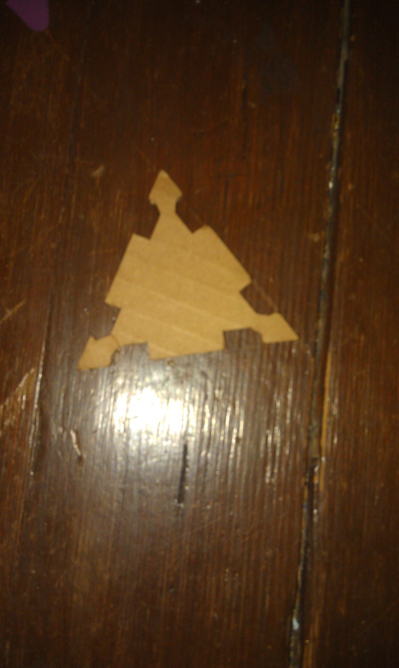 notice the
  kink in the cardboard near the thin part; clearly I am not a mechanical
  engineer