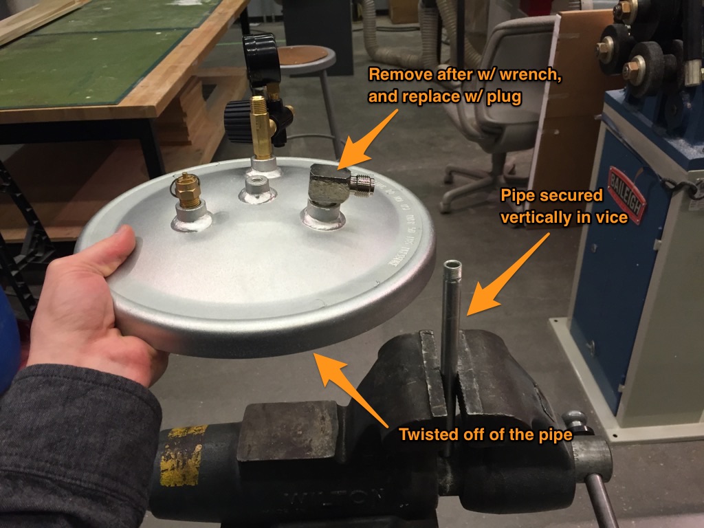 Pressure Pot Lift System, Mix Room Equipment