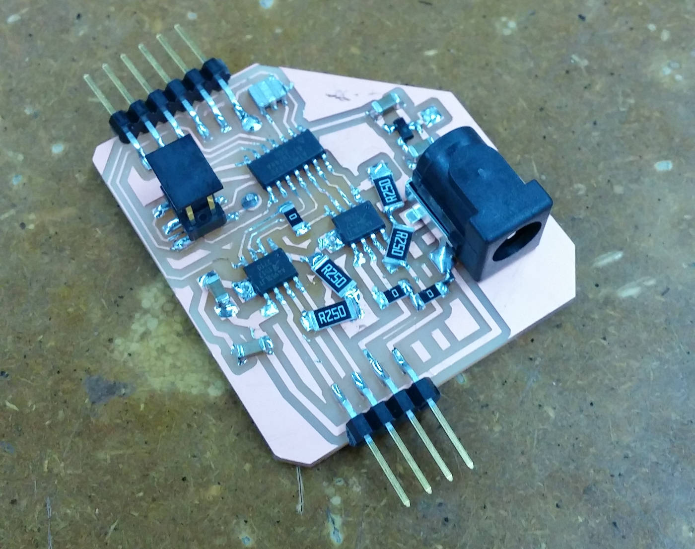 A photo of the final stepper motor driver board