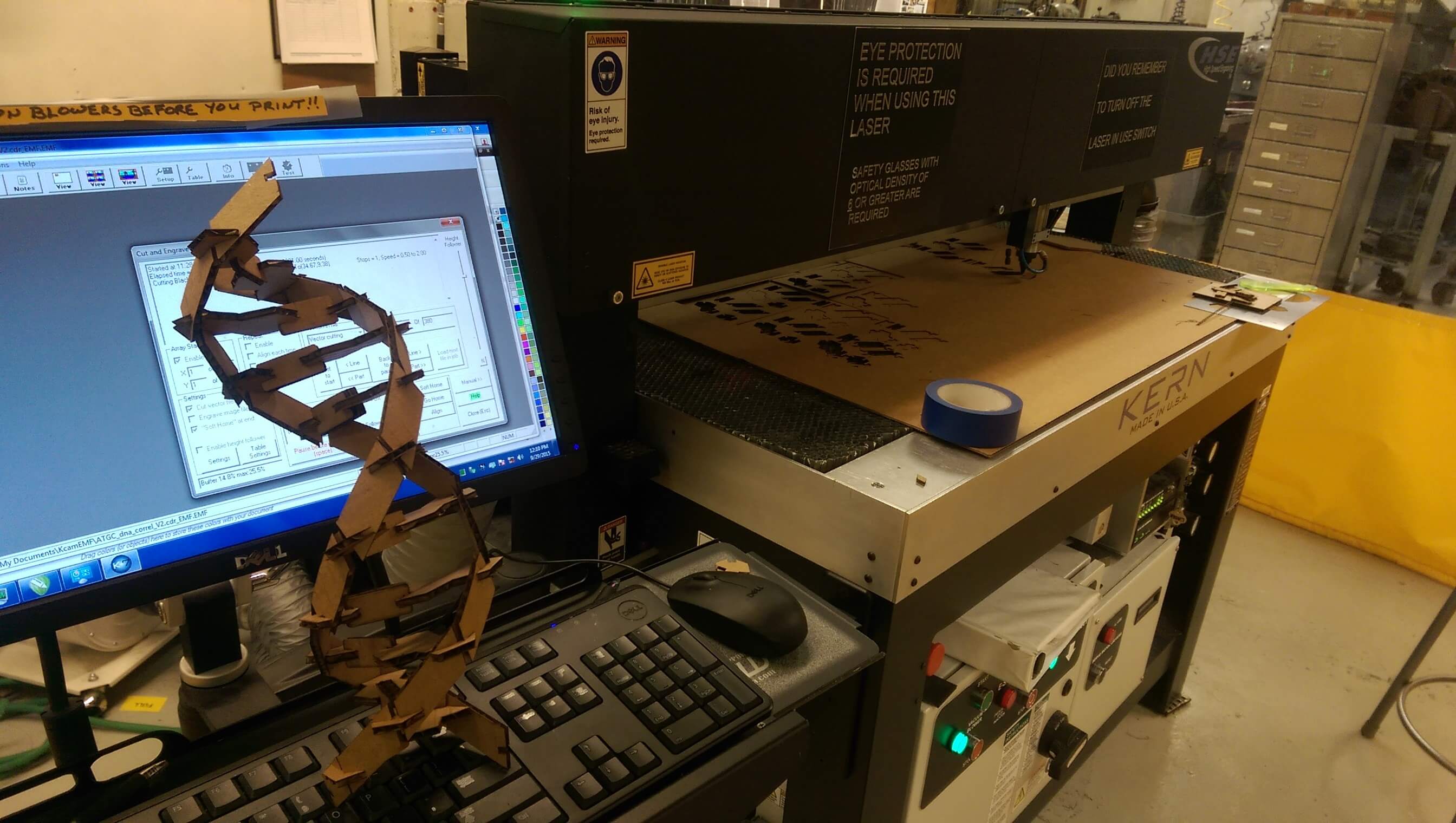 laser cutting the new kit