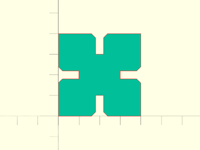 OpenSCAD model of square