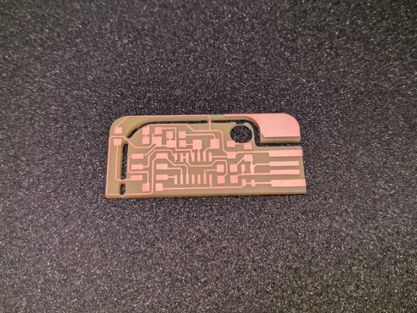 Milled board with USB connector