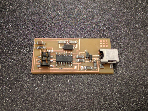 Board stuffed with components