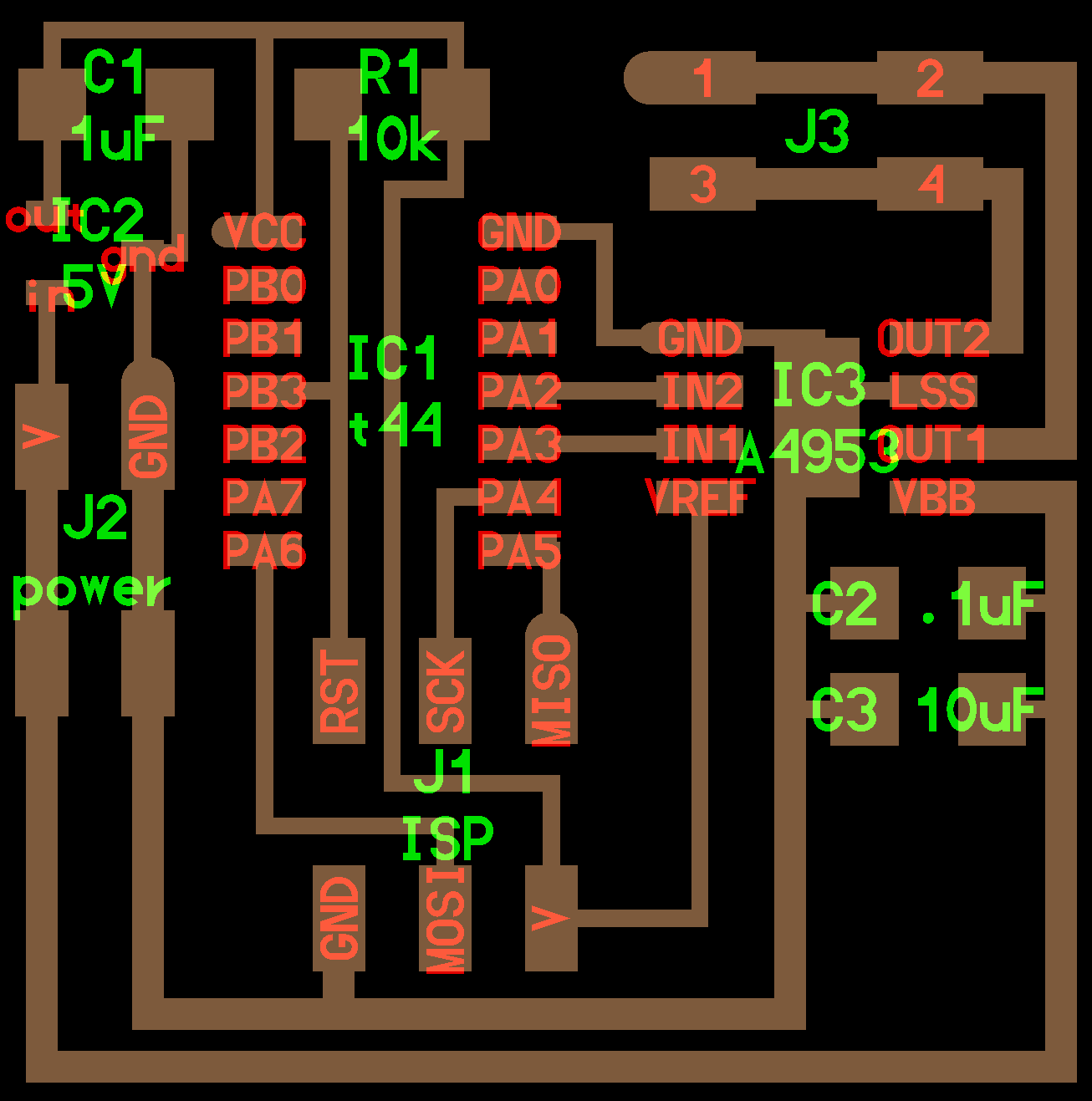 example DC motor board