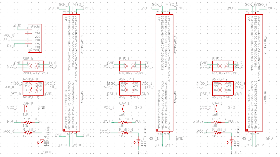 house node circuits designed in eagle: schematic