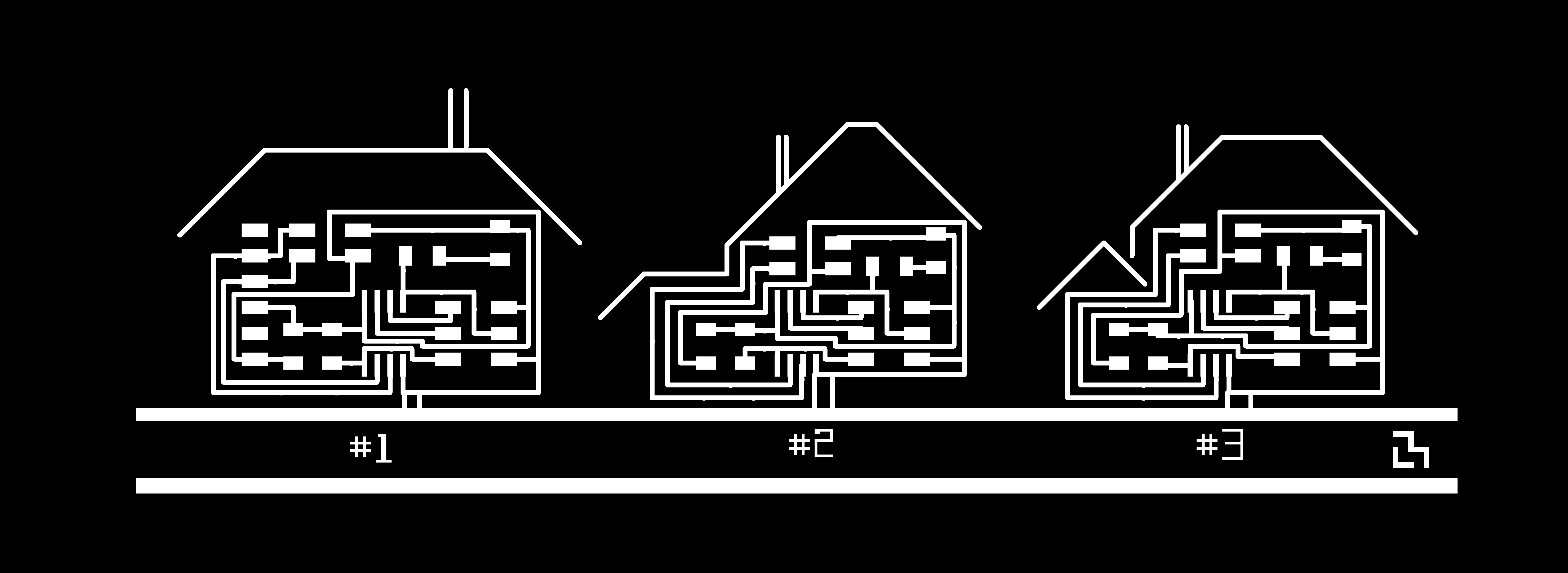 house node circuits designed in eagle: traces