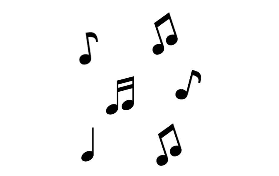 binary png of music notes