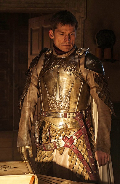 Jamie Lannister in Kingsguard armor, no helm.