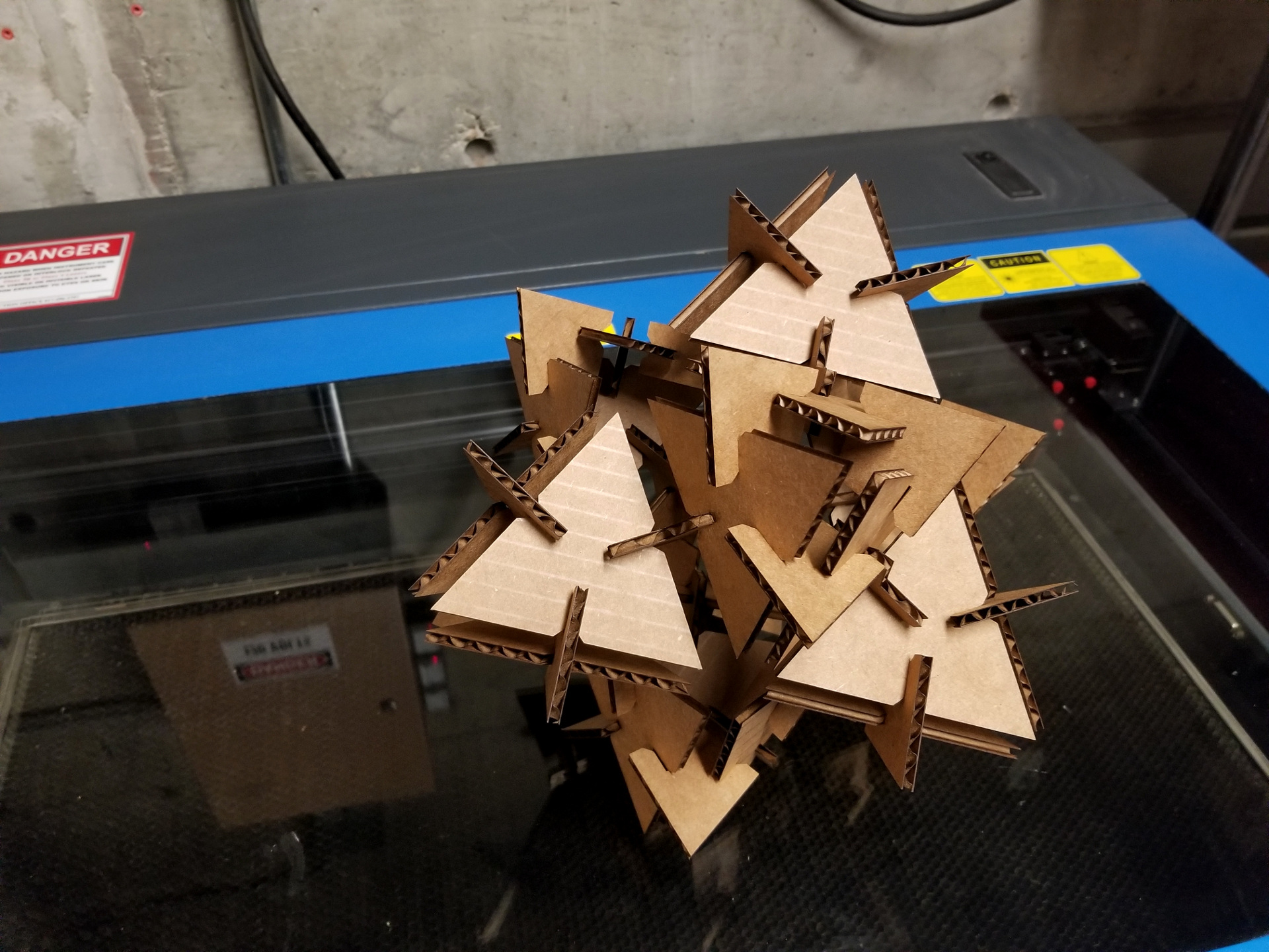 loose-fit assembled stellated octahedron