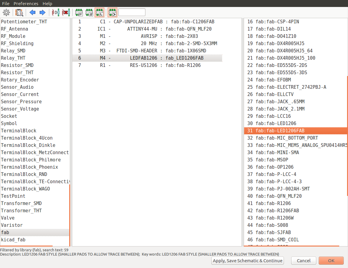 screenshot of interface showing all but one schematic correctly aligned