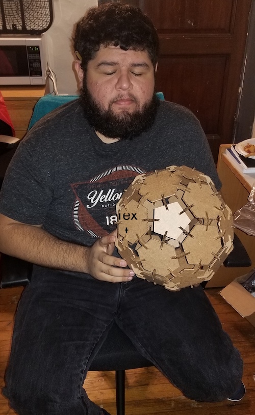 Me with my first laser cut press fit creation