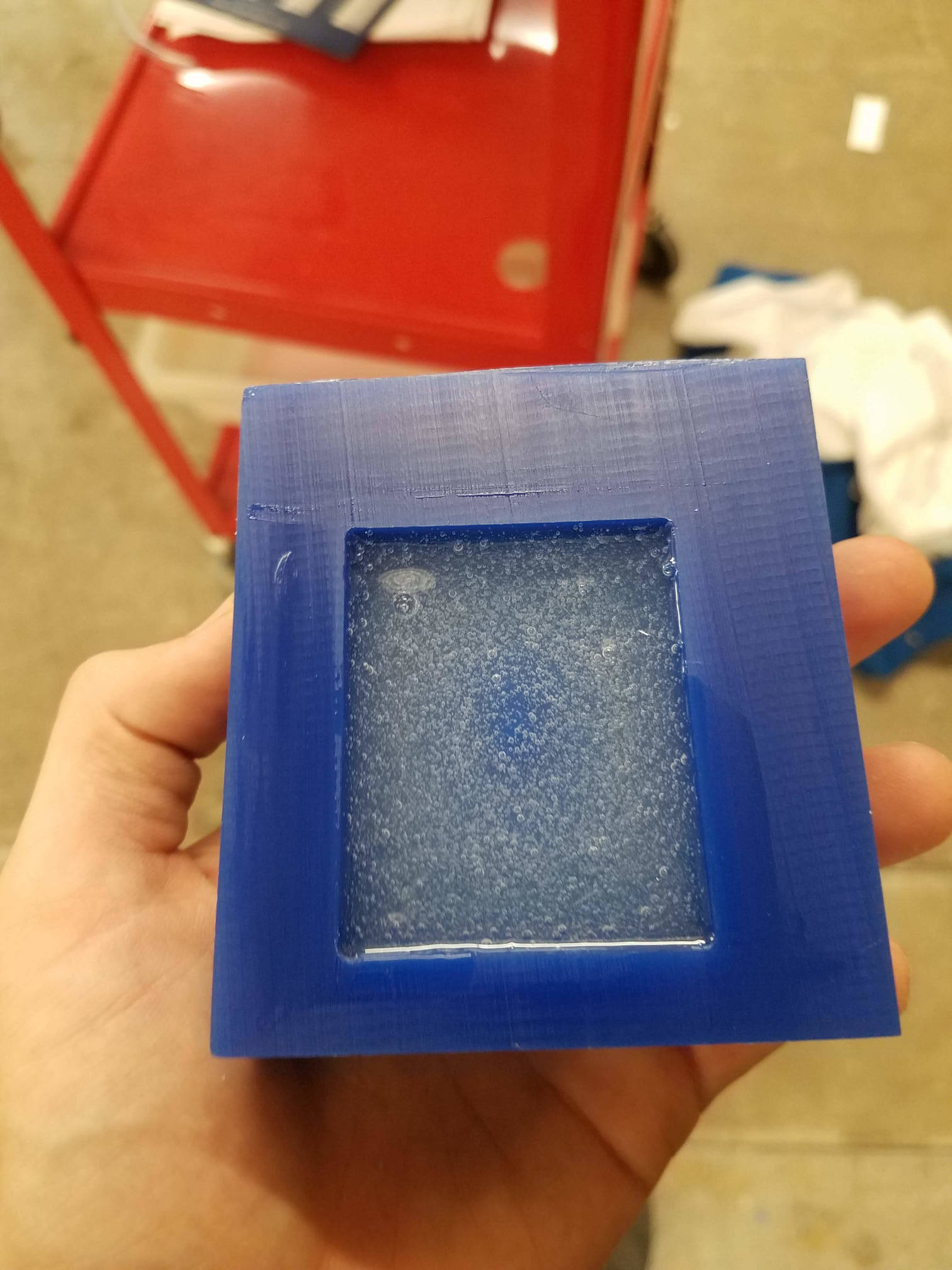 Filled mold