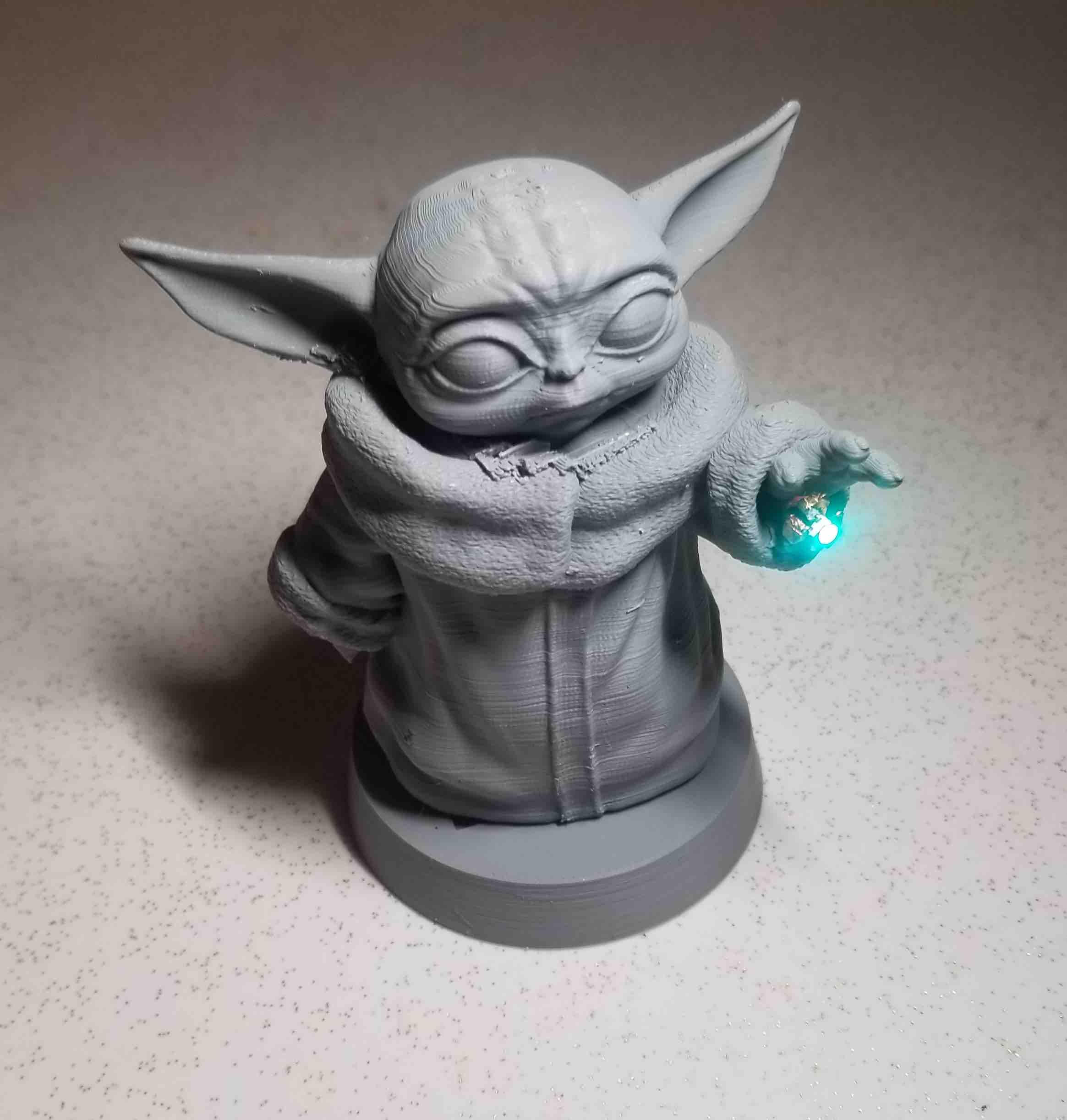 Yoda with his light all lit.