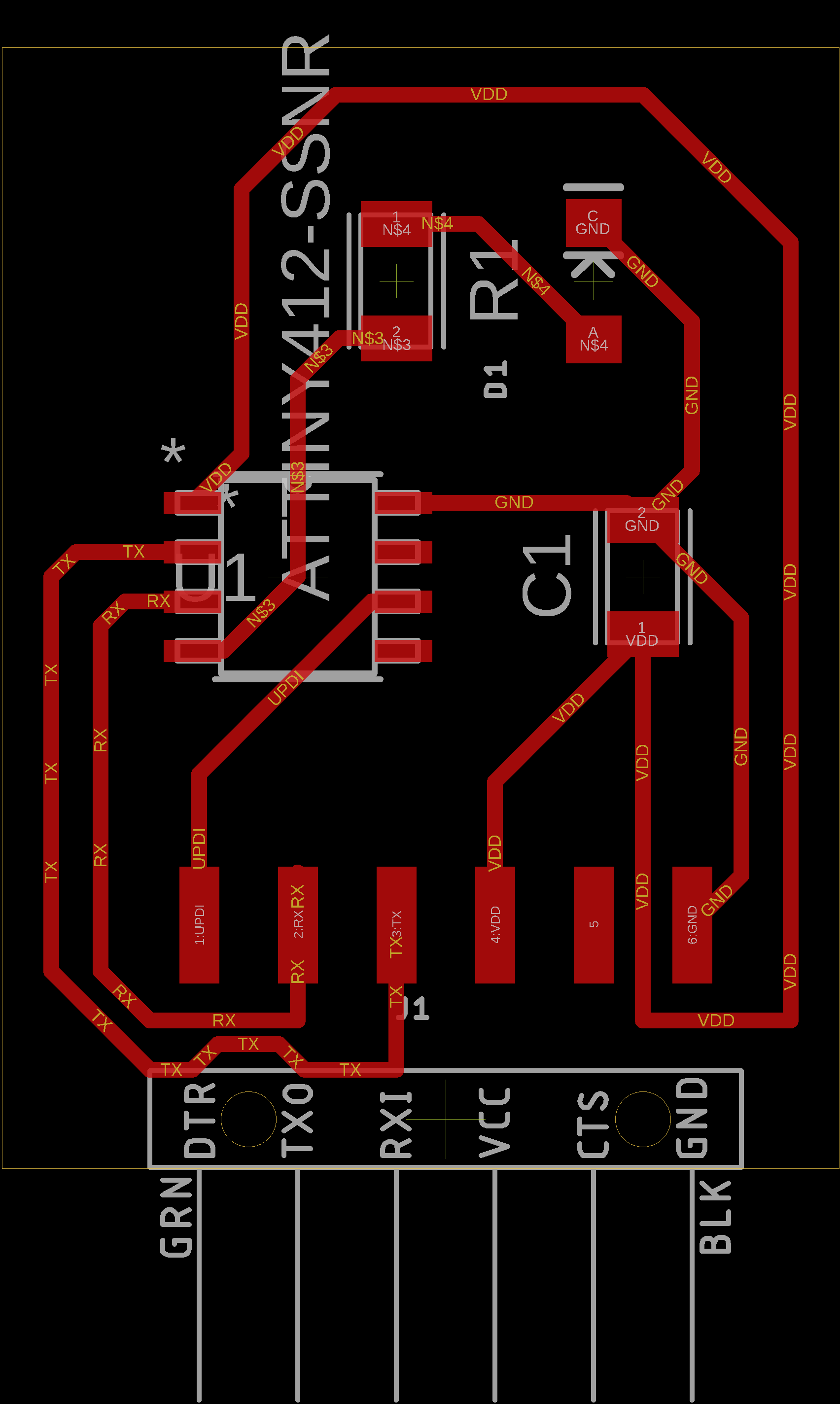 The serial board layout.