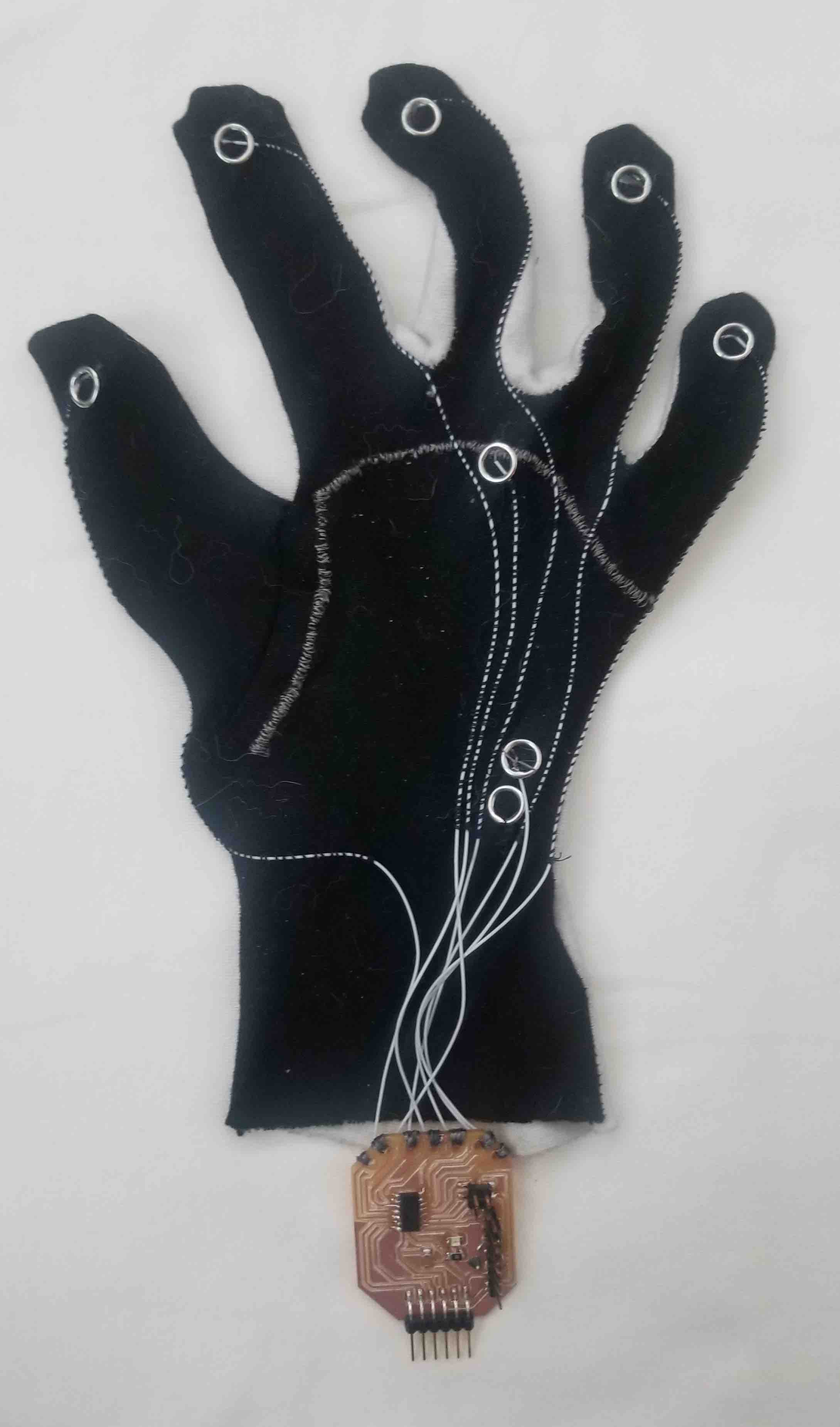 The final glove and board connected.