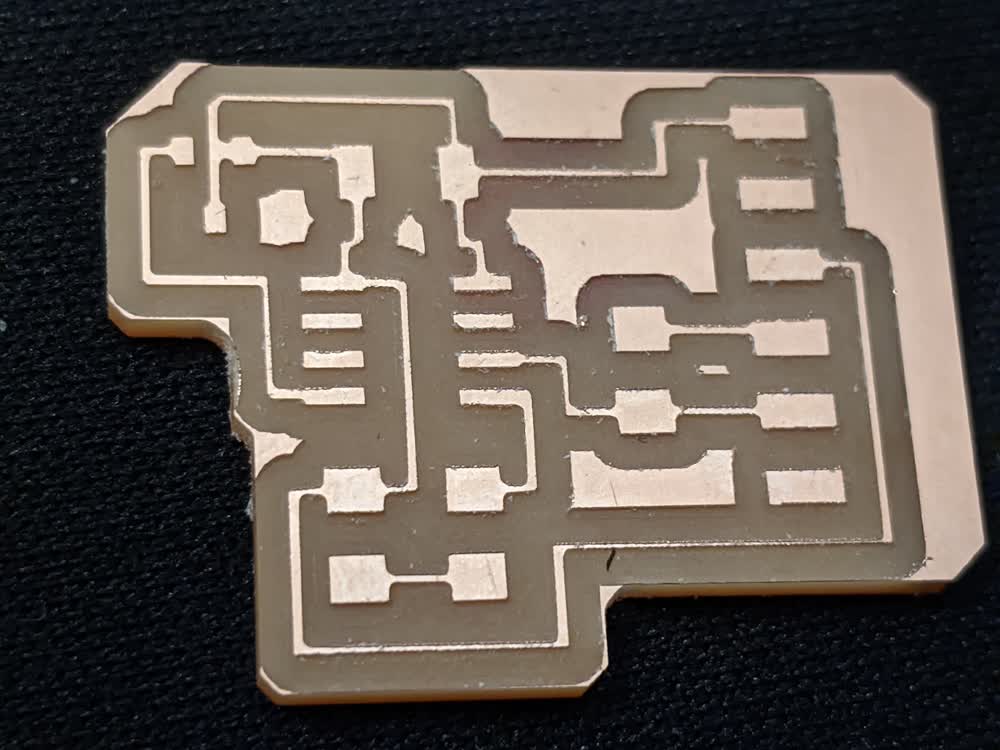 Milled V2 Board with Connected Trace