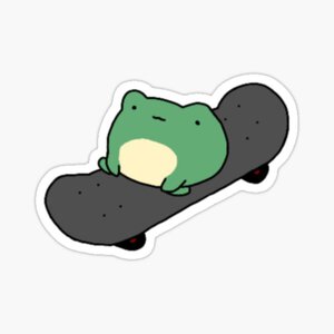 Frog on Skateboard Original