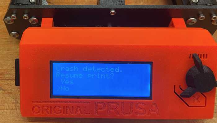 Prusa 3D Printer Crash