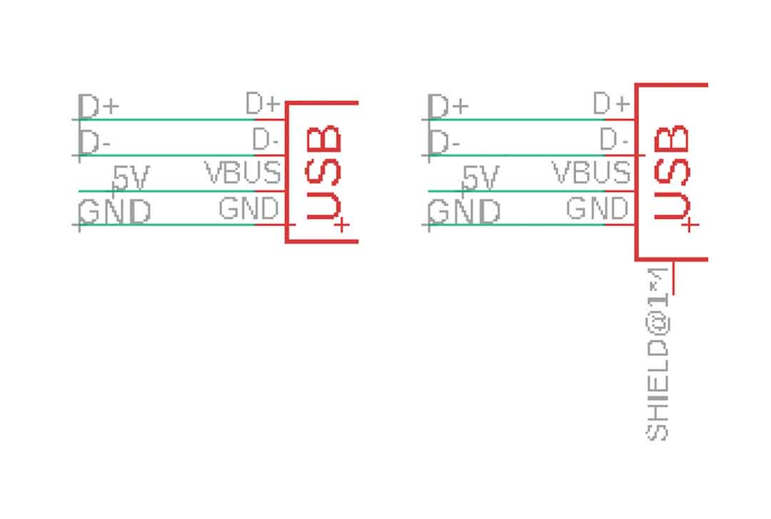 USB connector schematic