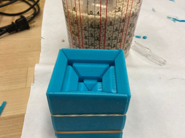 Assembled molded cube