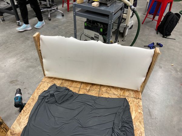 Repurposed foam for a back cushion
