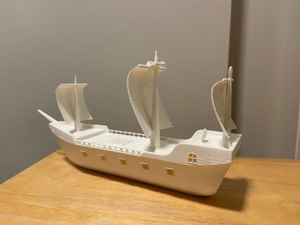 Side view of finished pirate ship