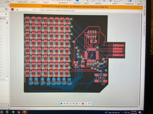 Routing LED matrix board in Eagle