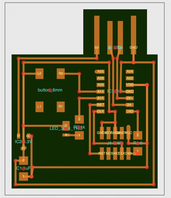 svg-pcb button and led