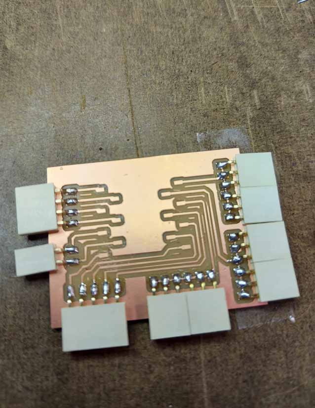 Soldered Microcontroller Breakout Board
