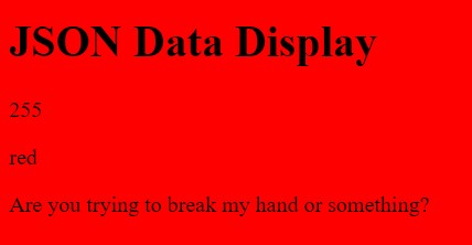 data display test