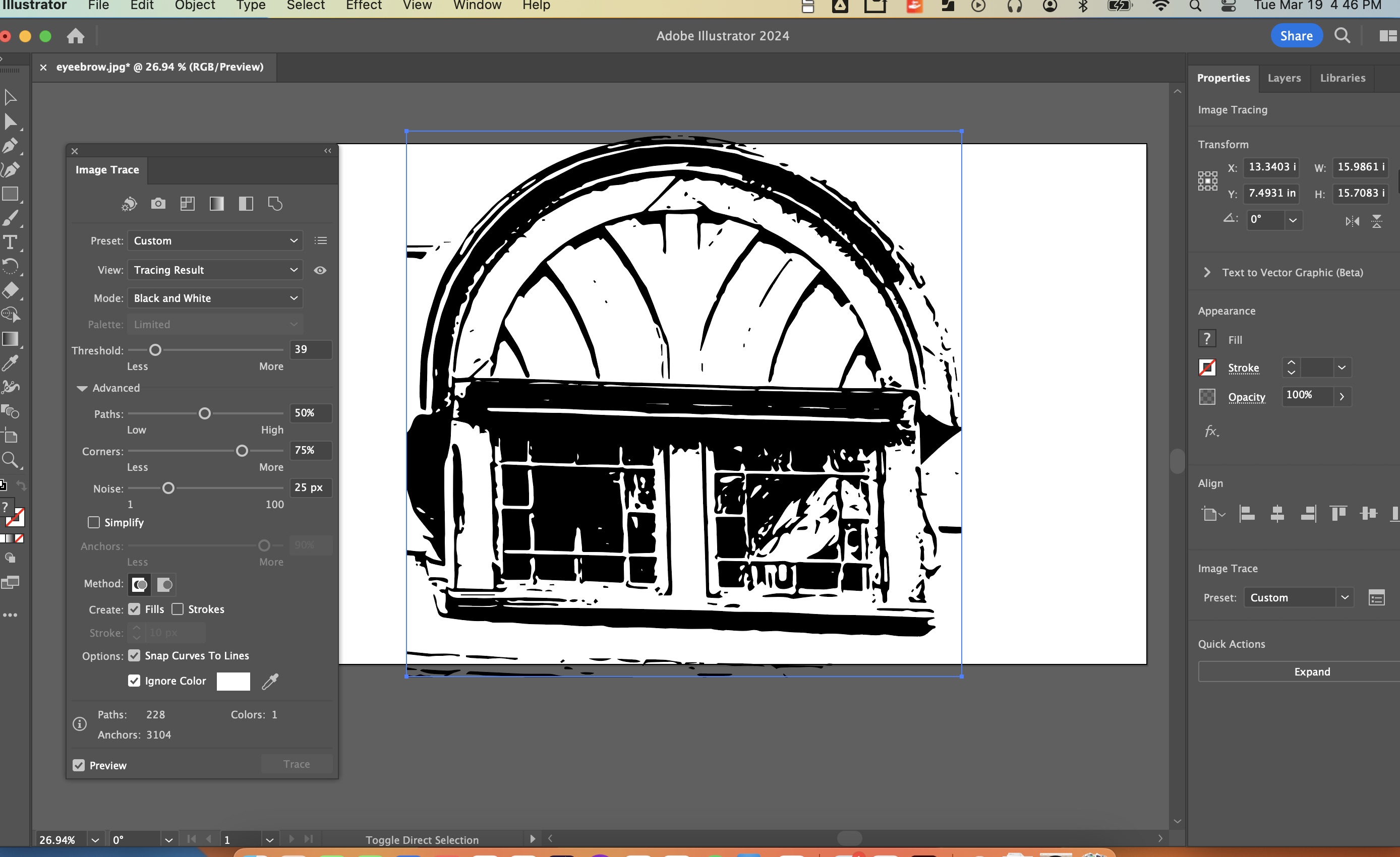 Adobe Illustrator Trace Image
