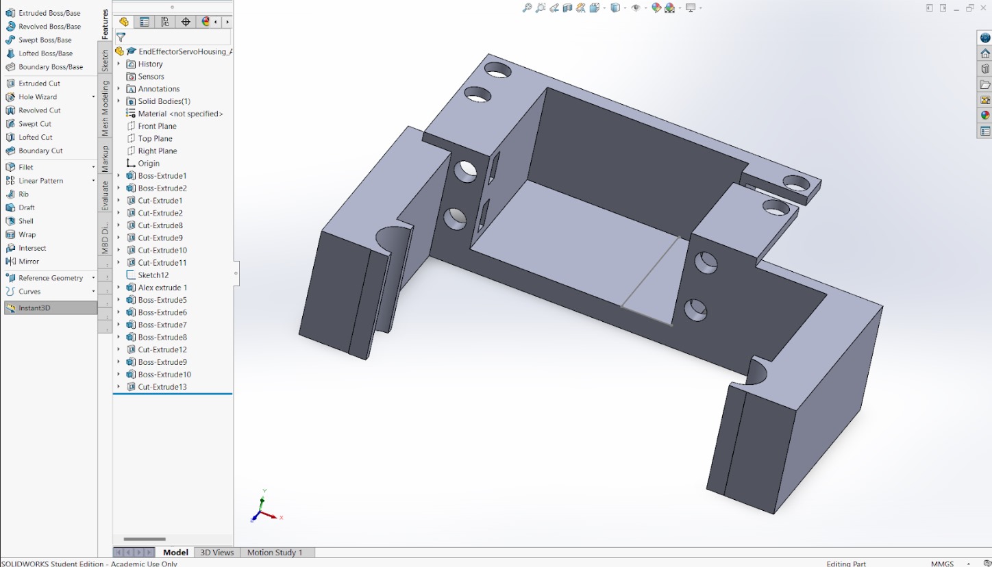 CAD Design of End Effector - Front View