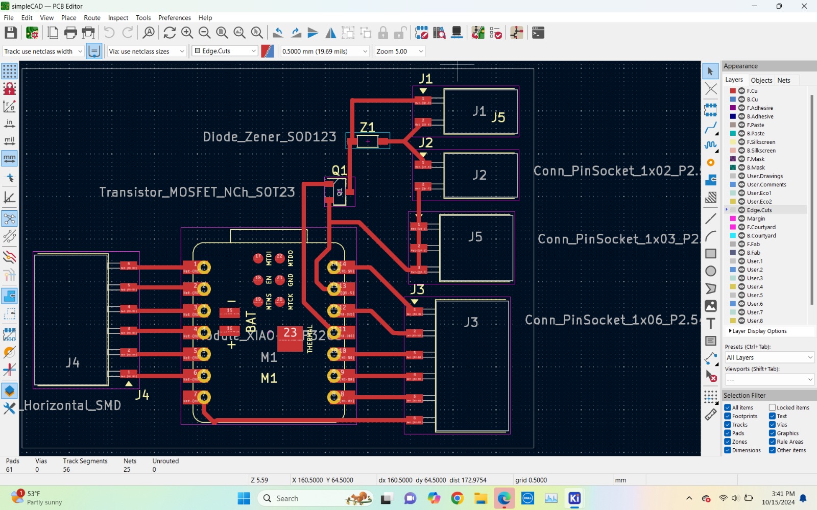 PCB design in KiCad