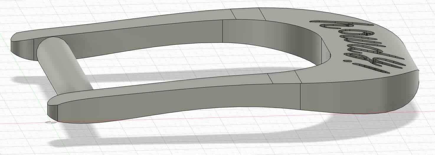  CAD design for new belt buckle 